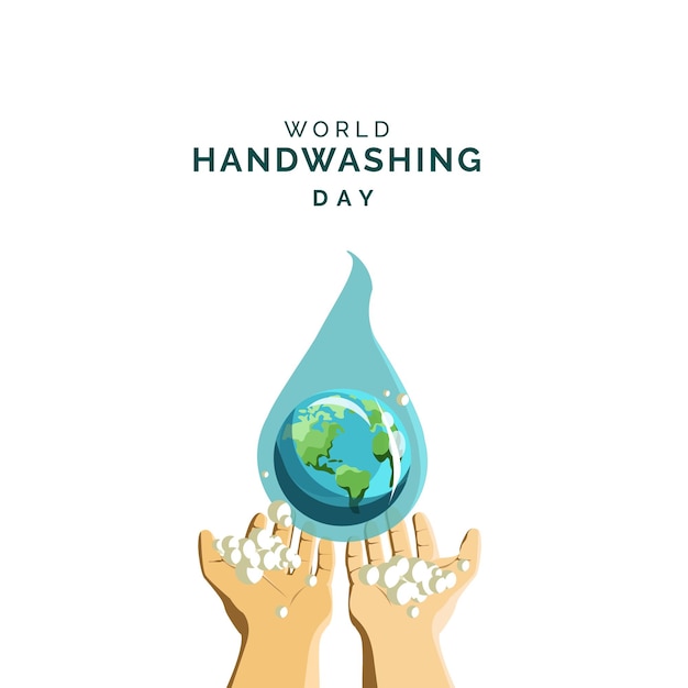 Ilustração vetorial do Dia Mundial da Lavagem das Mãos