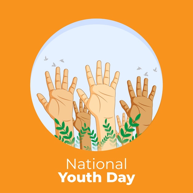Ilustração vetorial do dia nacional da juventude