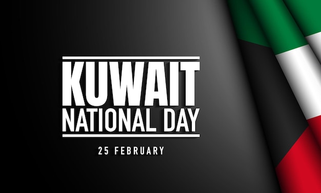 Vetor ilustração vetorial do fundo do dia nacional do kuwait