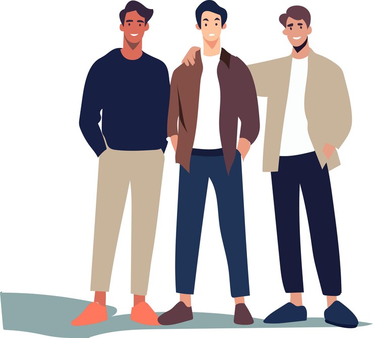 Vetor ilustração vetorial do grupo de amigos