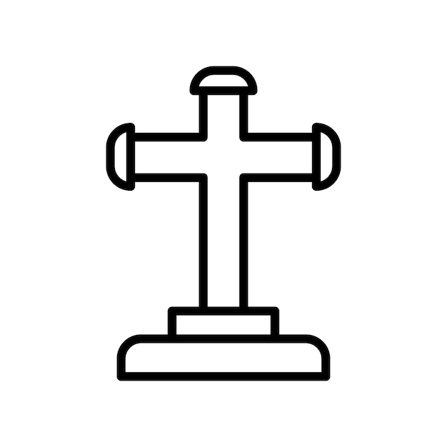 Ilustração vetorial do ícone da lápide no design moderno