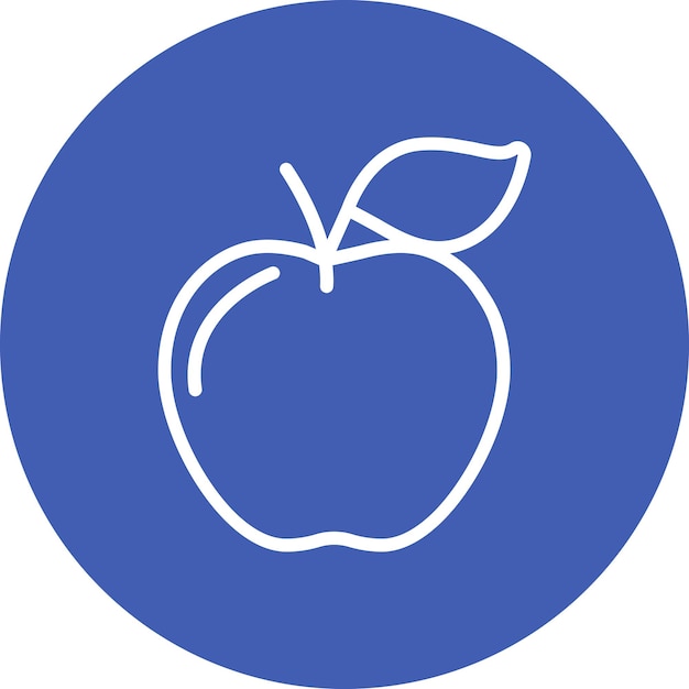 Ilustração vetorial do ícone de maçã do conjunto de ícones de frutas e legumes