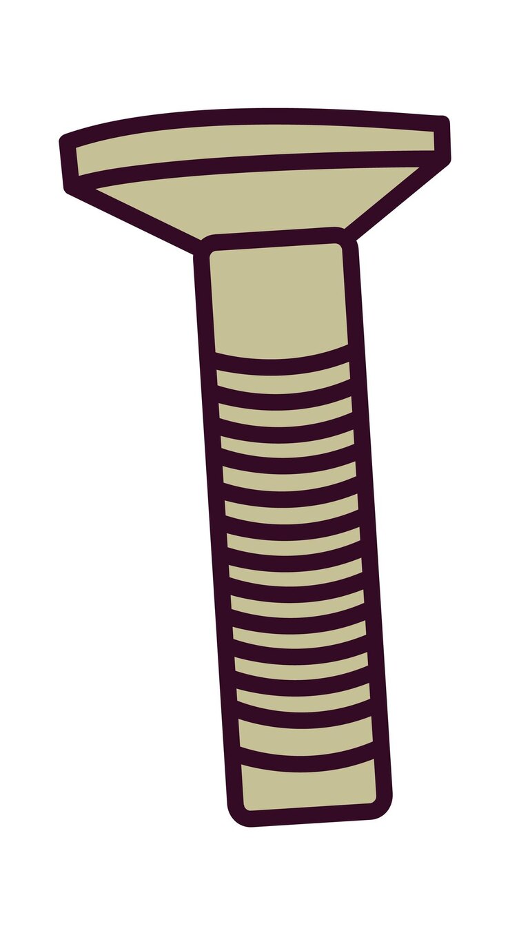 Vetor ilustração vetorial do ícone de parafuso de metal