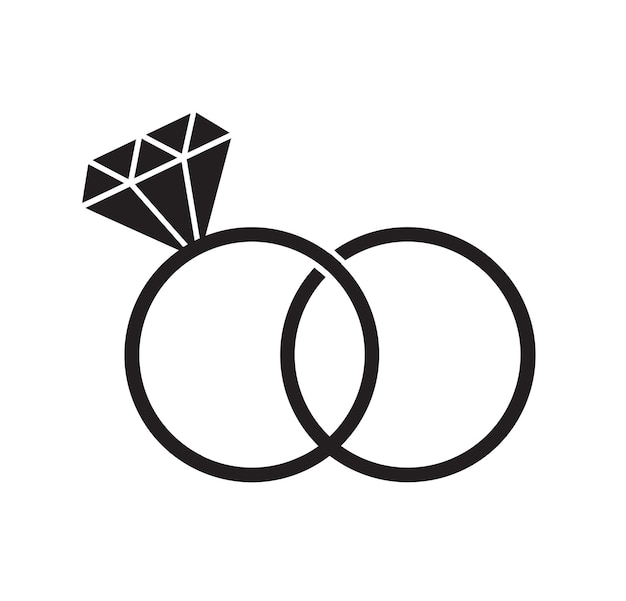 Vetor ilustração vetorial do ícone do anel de diamante