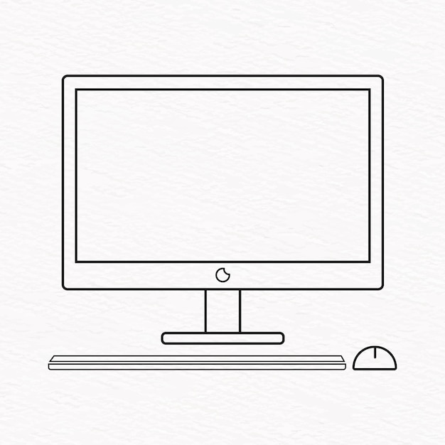 Vetor ilustração vetorial do ícone do computador