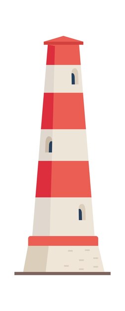 Ilustração vetorial do ícone do farol do mar