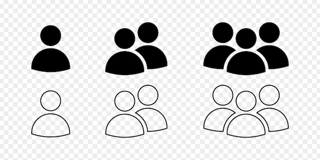 Ilustração vetorial do ícone do usuário isolado em fundo transparente