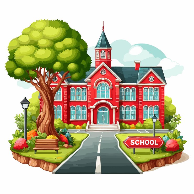 Ilustração vetorial do instituto escolar lugar educacional faculdade gerada ai