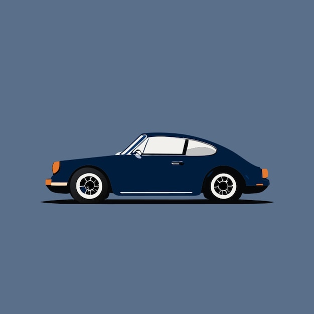 Ilustração vetorial do lado do porsche 911