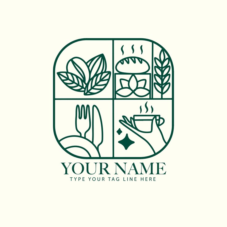 Ilustração vetorial do logotipo da cafeteria