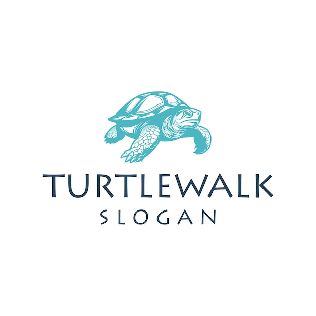 Ilustração vetorial do logotipo da caminhada da tartaruga