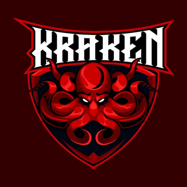 Ilustração vetorial do logotipo da mascote kraken