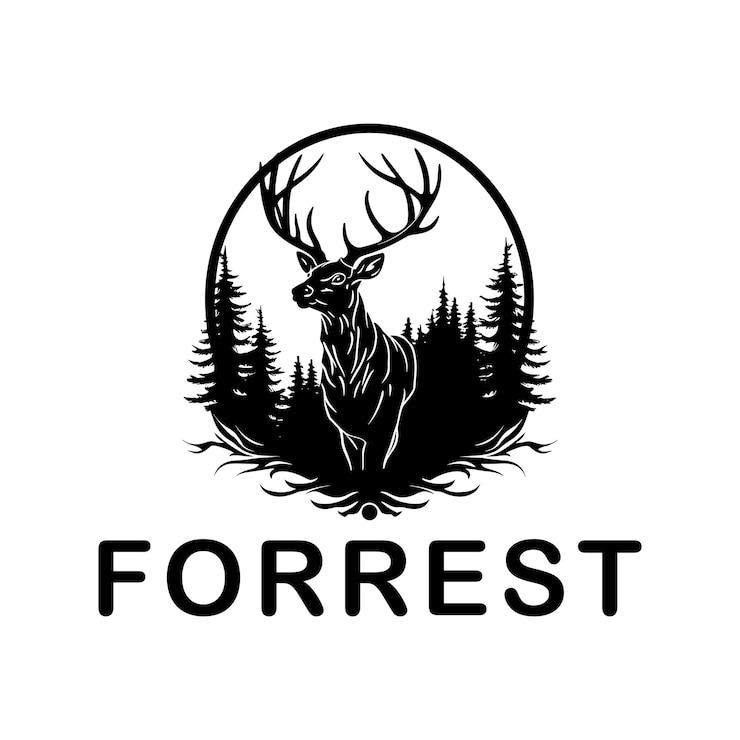Vetor ilustração vetorial do logotipo da natureza e dos cervos