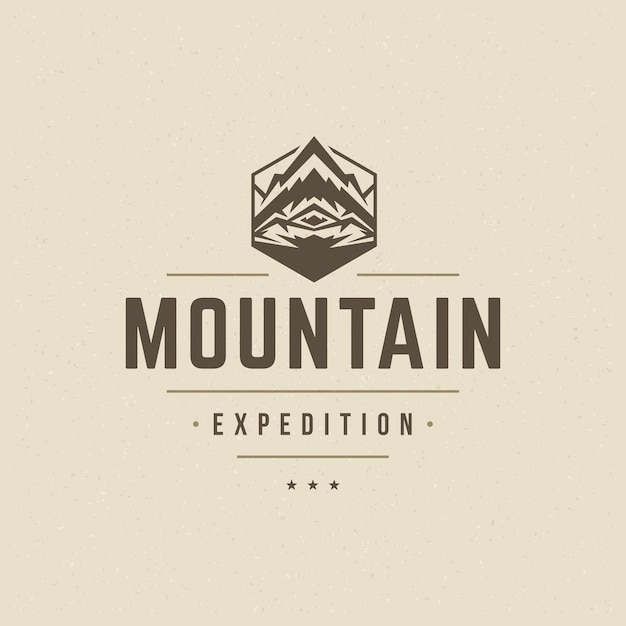 Vetor ilustração vetorial do logotipo das montanhas