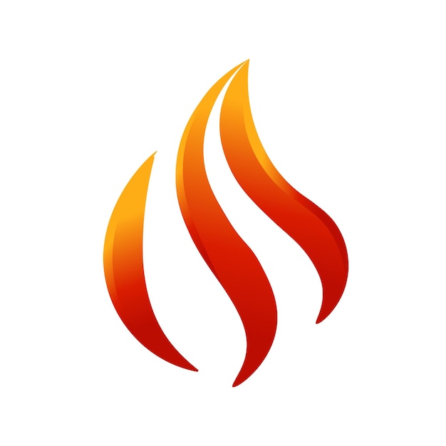 Vetor ilustração vetorial do logotipo de fogo dinâmico