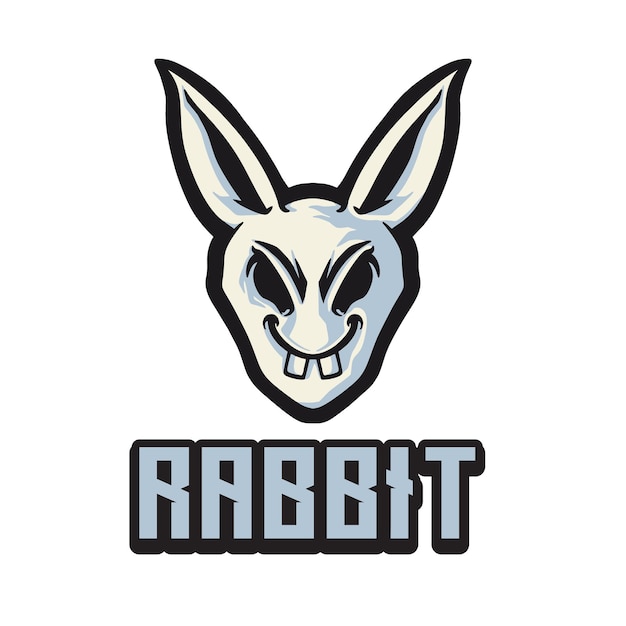 Vetor ilustração vetorial do logotipo do coelho branco