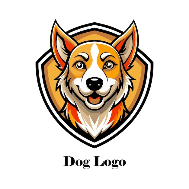 Ilustração vetorial do logotipo do Corgi Dog Mascot
