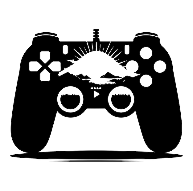 Ilustração vetorial do logotipo do jogo em cor preta