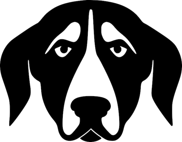 Vetor ilustração vetorial do logotipo dog minimalist and flat