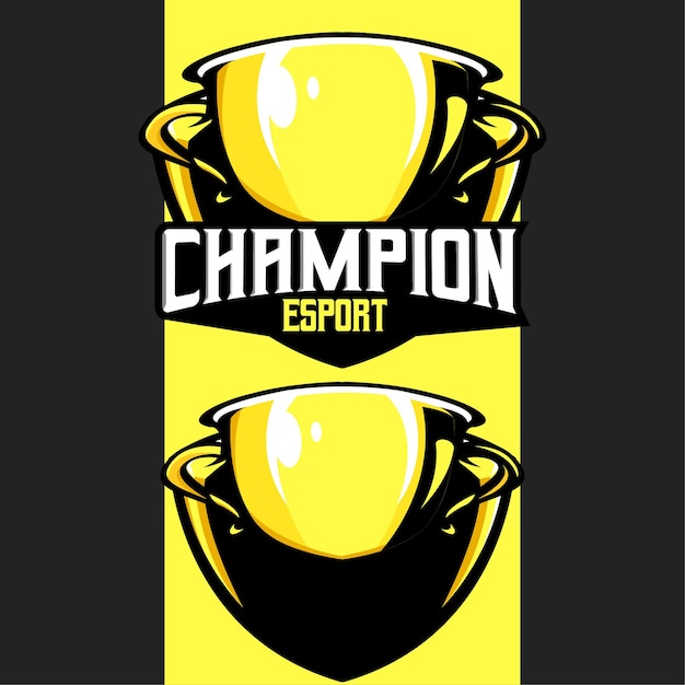 Vetor ilustração vetorial do logotipo esport do troféu