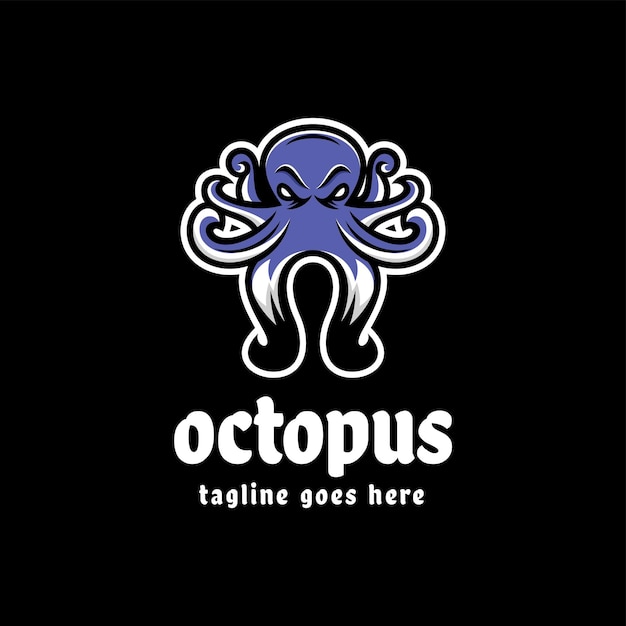Ilustração vetorial do logotipo Octopus Simple Mascot Style