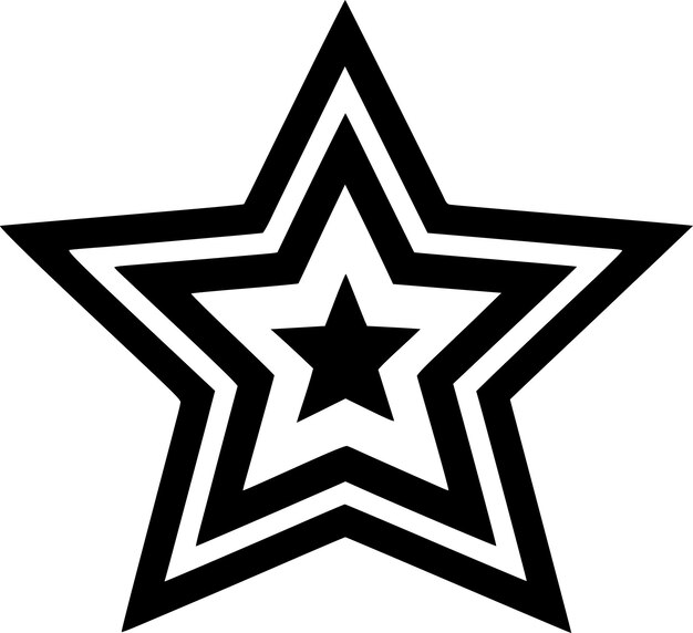 Vetor ilustração vetorial do logotipo star minimalist e flat