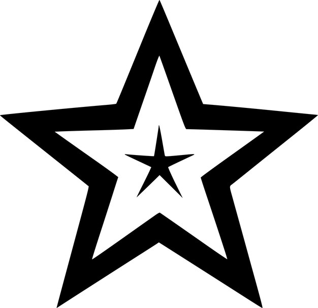 Vetor ilustração vetorial do logotipo star minimalist e flat