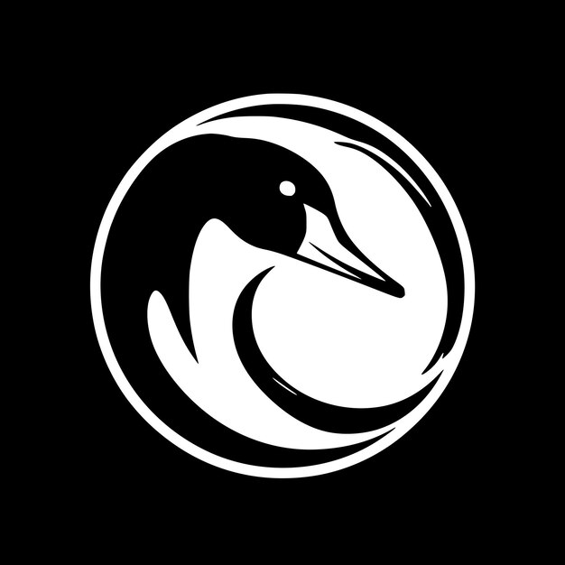 Vetor ilustração vetorial do logotipo swan minimalist and flat