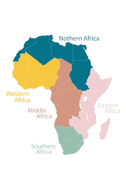 Ilustração vetorial do mapa da áfrica