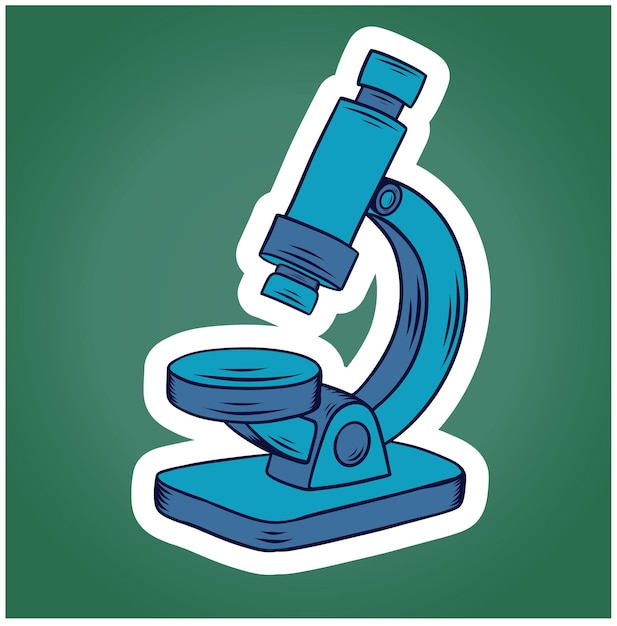 Ilustração vetorial do microscópio de pesquisa de equipamentos de laboratório