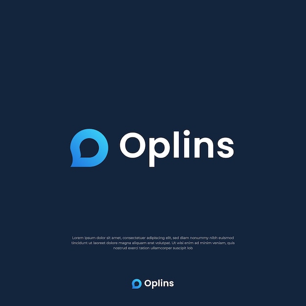 Ilustração vetorial do modelo de desenho da letra do logotipo do PO