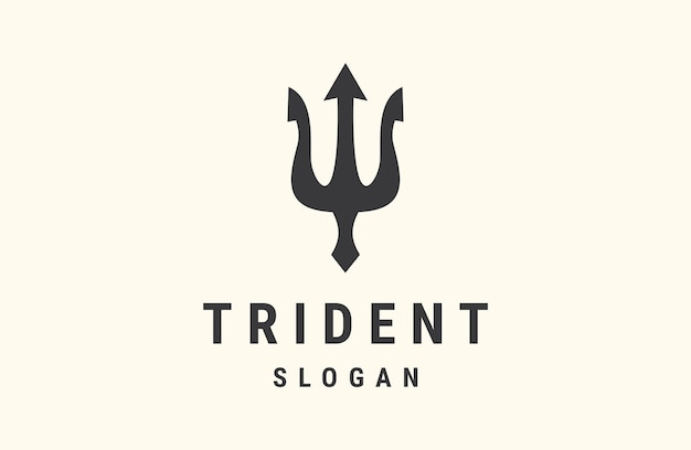 Vetor ilustração vetorial do modelo de design do ícone do logotipo trident