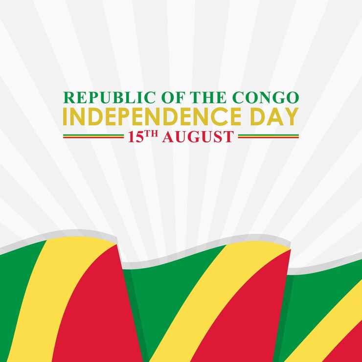 Vetor ilustração vetorial do modelo de feed de mídia social do dia da independência da república do congo