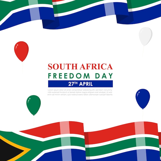 Ilustração vetorial do modelo de feed de mídia social do Dia da Liberdade da África do Sul