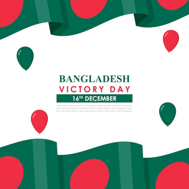 Ilustração vetorial do modelo de feed de mídia social do Dia da Vitória de Bangladesh