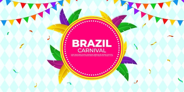 Ilustração vetorial do modelo de mídia social do Carnaval do Rio