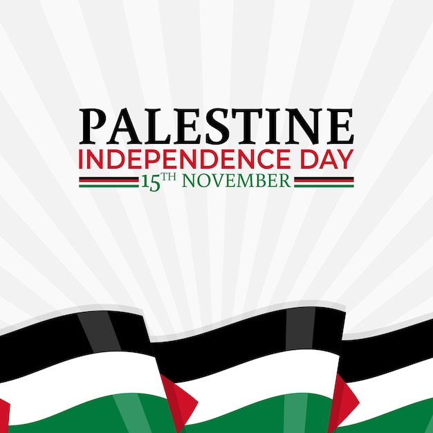 Ilustração vetorial do modelo de mídia social do Dia da Independência da Palestina