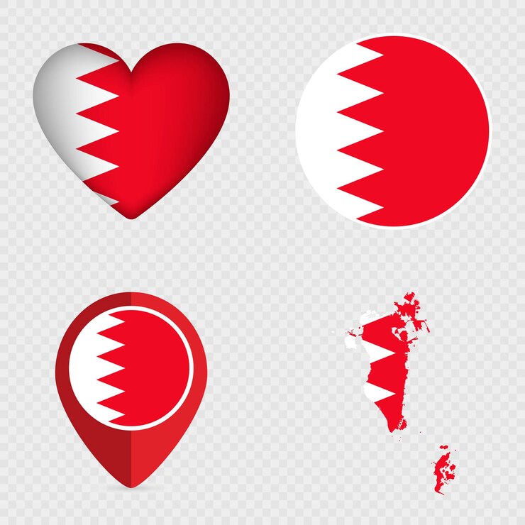 Vetor ilustração vetorial do pacote de ícones da bandeira do bahrein