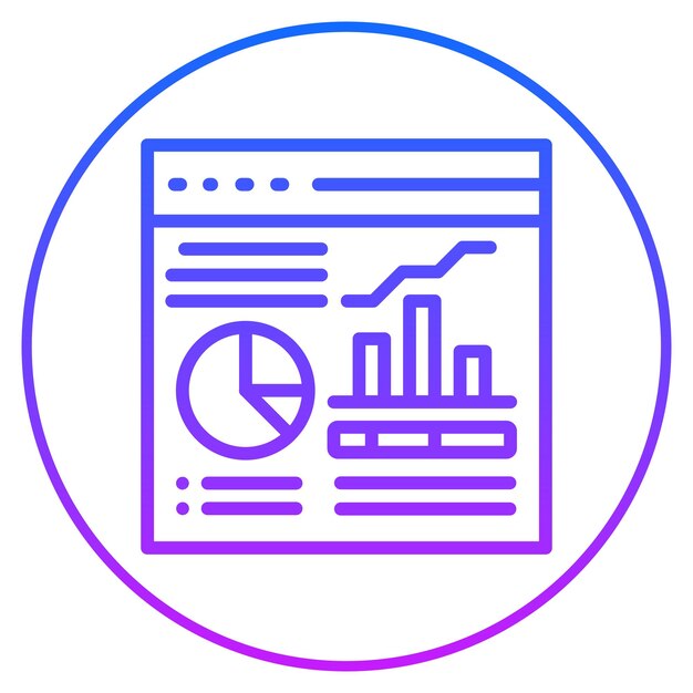 Ilustração vetorial do painel do site