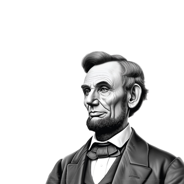 Vetor ilustração vetorial do retrato de abraham lincoln