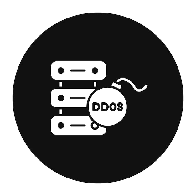 Ilustração vetorial do servidor ddos