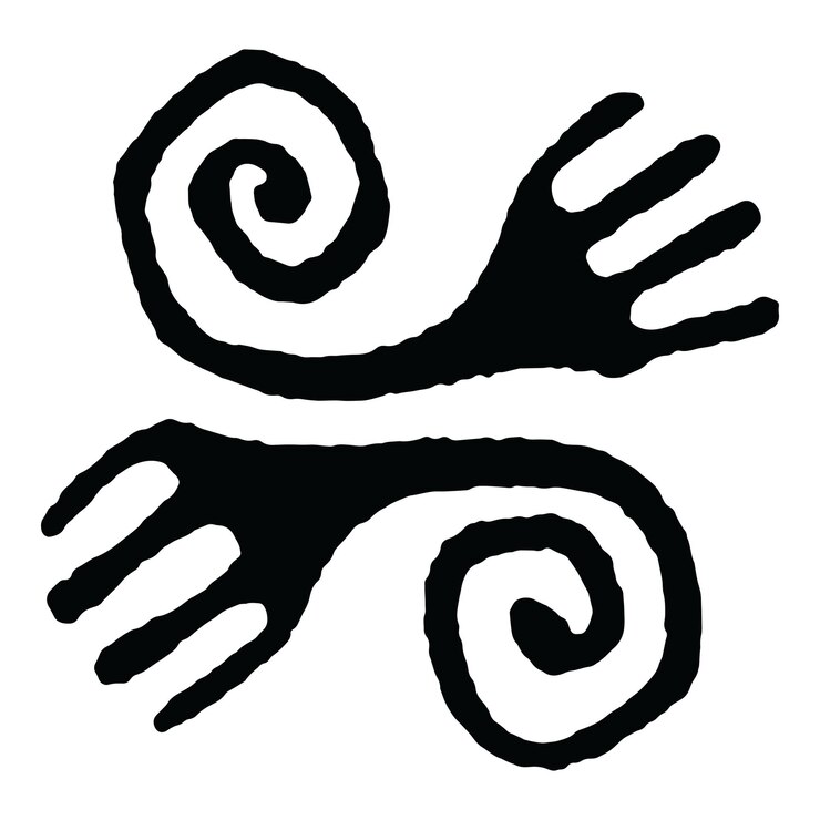 Vetor ilustração vetorial do símbolo do folclore africano design tribal em formato eps de alta qualidade