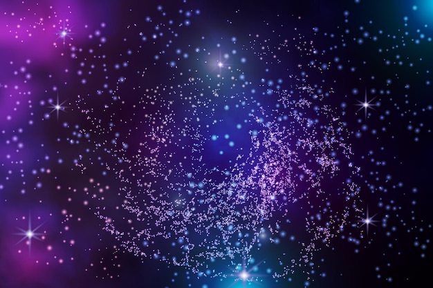 Ilustração vetorial do universo infinito e da Via Láctea