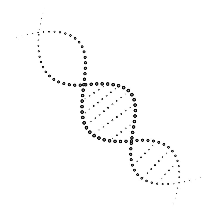 Vetor ilustração vetorial do vetor do ícone do logotipo do dna da estrutura da molécula