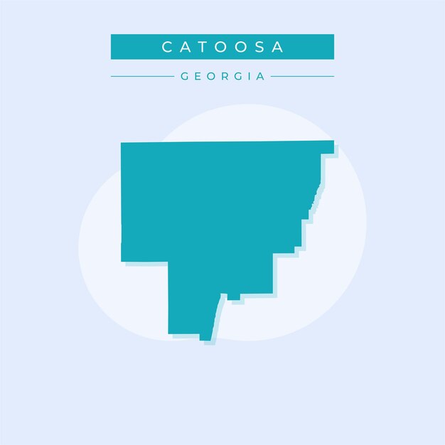 Ilustração vetorial do vetor do mapa de catoosa, geórgia