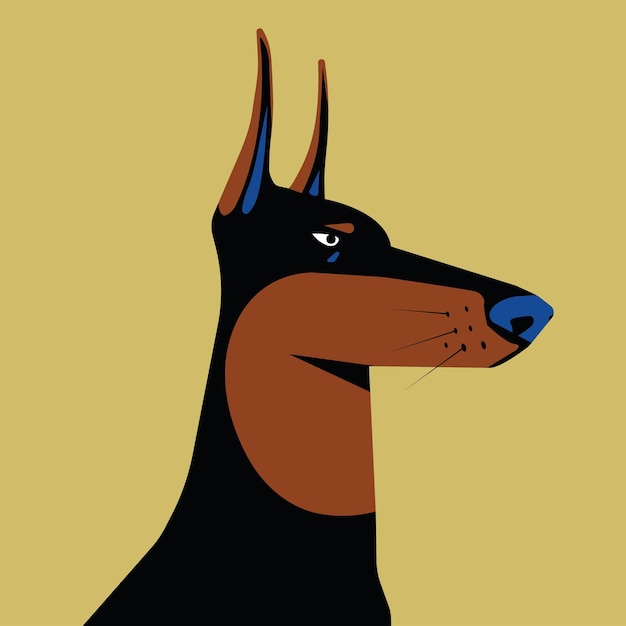 Ilustração vetorial doberman