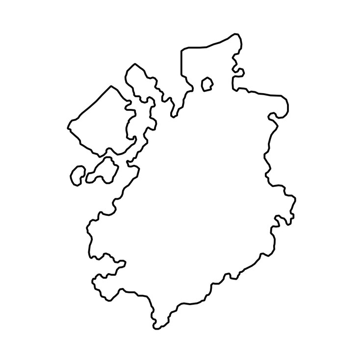 Vetor ilustração vetorial dos cantões do mapa de friburgo da suíça