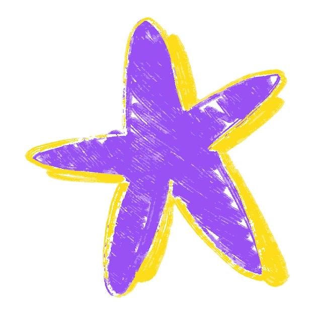 Ilustração vetorial, efeito de contorno de lápis de estrelas, estrelas desenhadas à mão, rabiscos com lápis