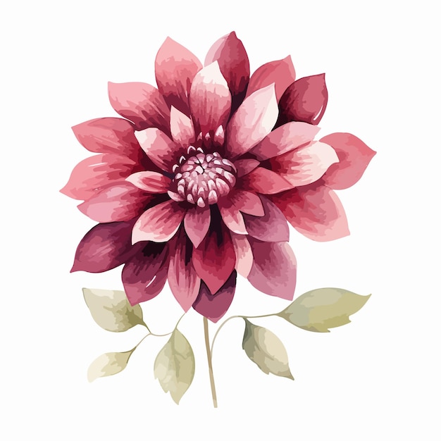 Ilustração vetorial em aquarela de um arranjo de outono com rosas e folhas isoladas em um fundo branco