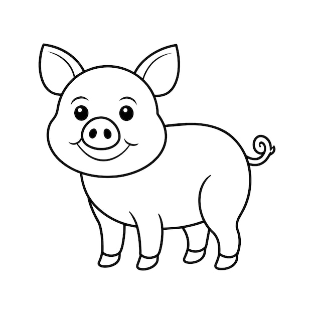 Ilustração vetorial em preto e branco para livro de colorir